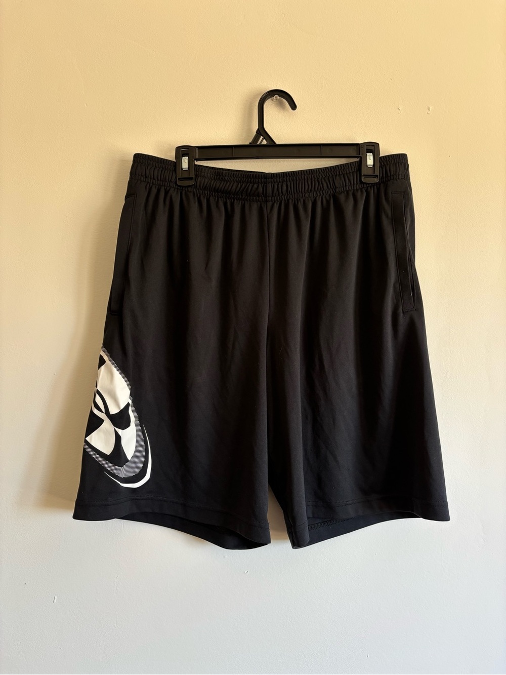 Under Armour Black Shorts with White Logo Panel